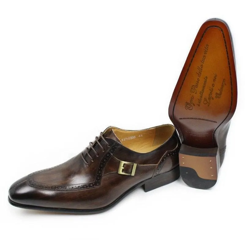DW Men's Luxurious Leather Lace Up Oxfords